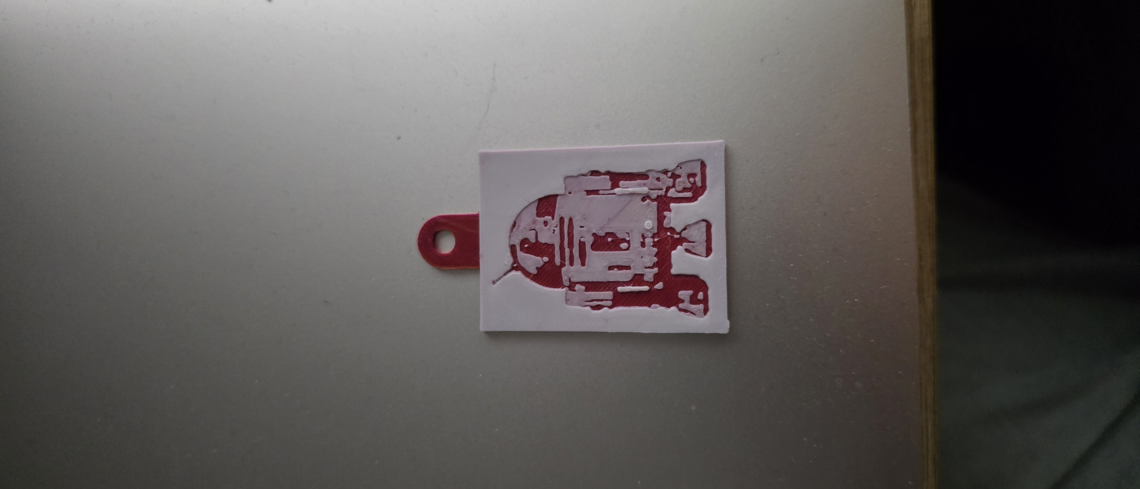 2 color R2D2 Keychain (16 min print)