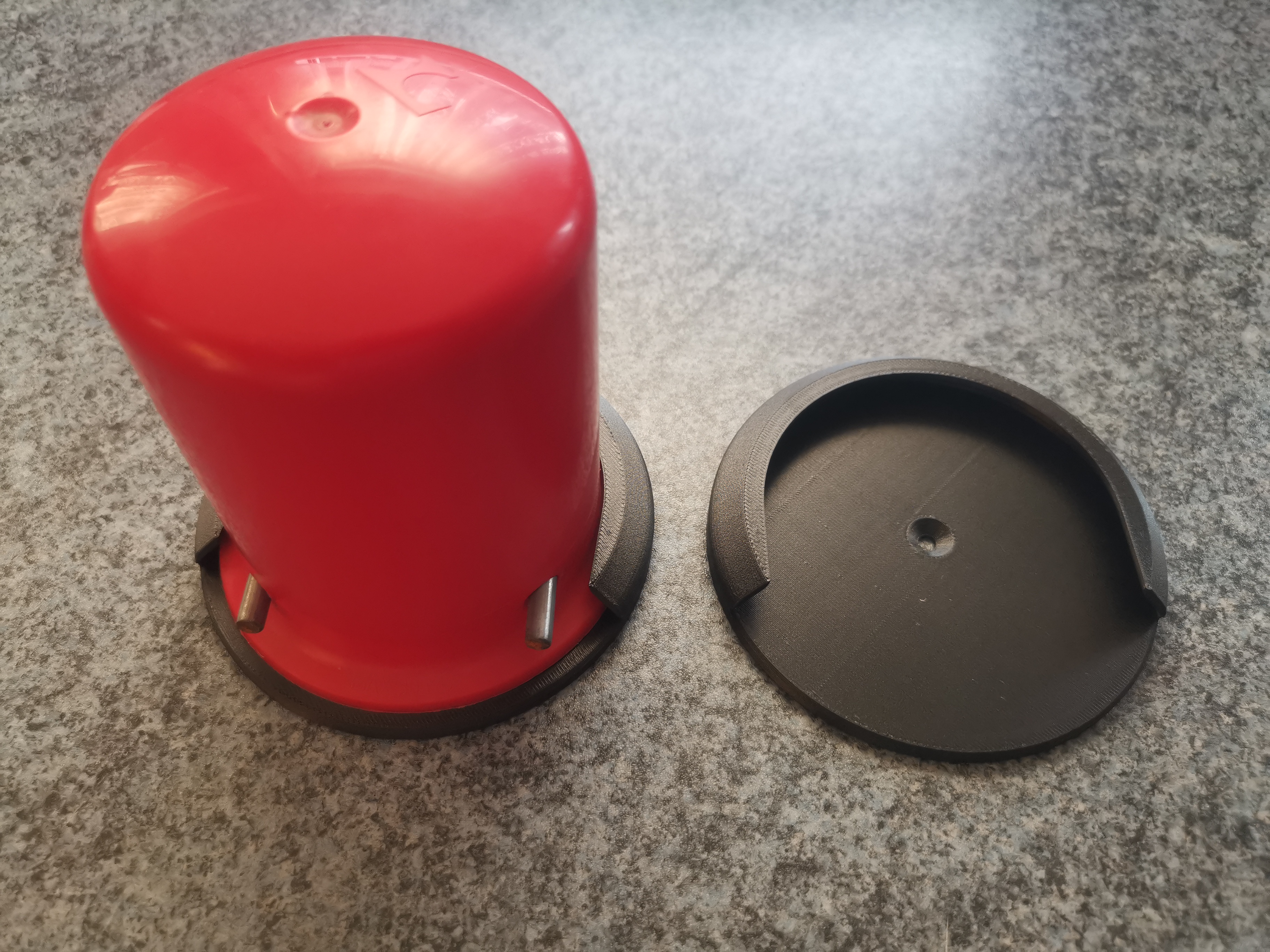 Halterung für Plastikabdeckung von Gasflaschen