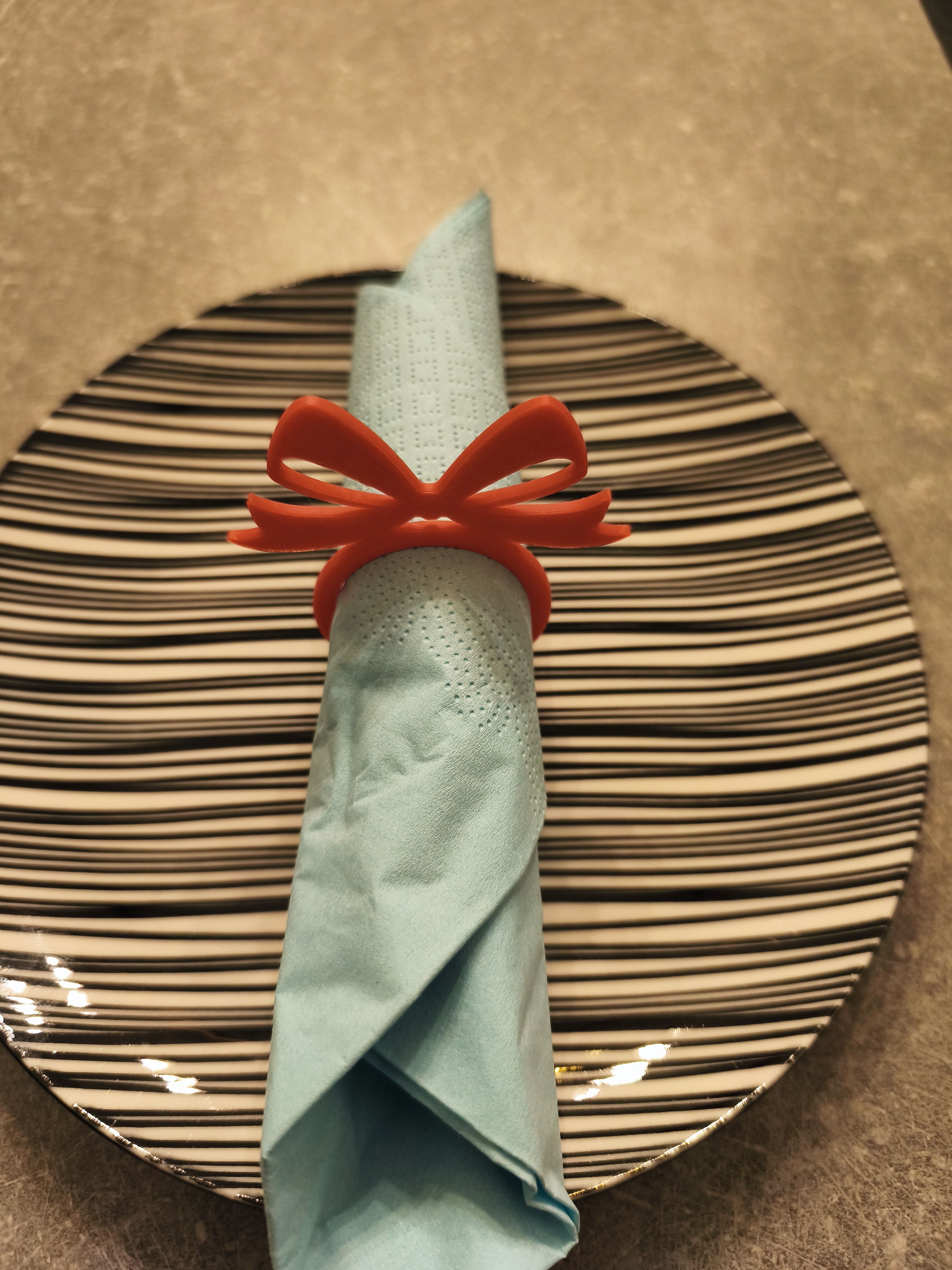 Rond de serviette noeud de Noël