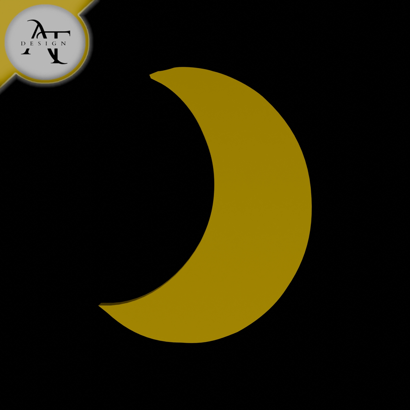 Simple Moon Symbol - 2D Art