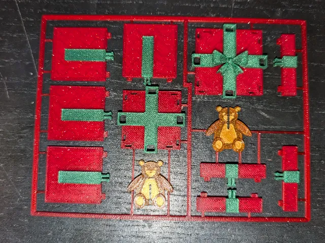 Christmas Card Kit Present with Bear