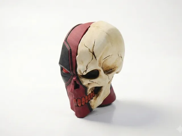 Half Skull Face Deadpool Sculpture 3D Printable
