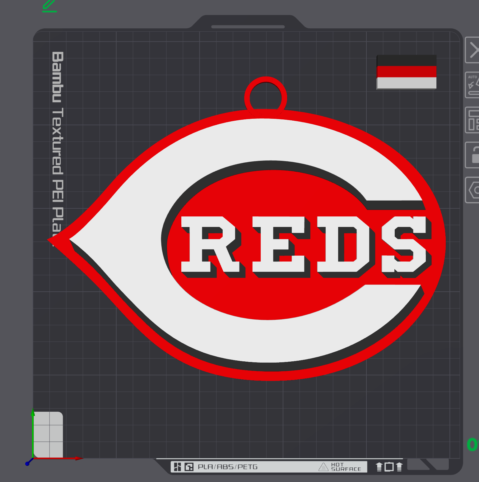 Cincinnati Reds Primary Oversized Necklace Logo