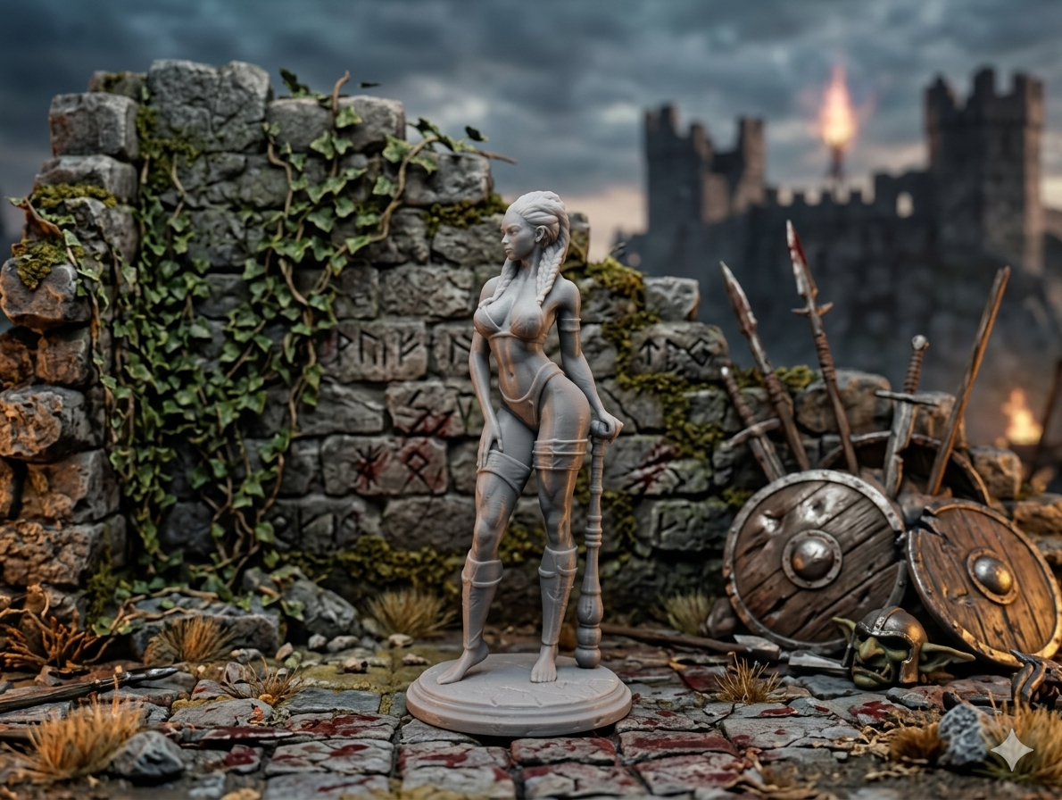 Savage Muscle Mommy – NSFW Barbarian with Giant Club