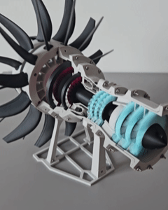 3d printable Jet engine - Propfan - no glue assembly — miniatura 2