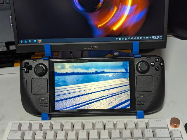Steamdeck Portable Monitor Stand - Parametric Screen Thickness - 17mm provided