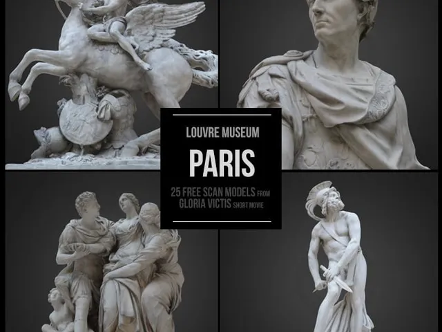 louvre museum 25 3d models