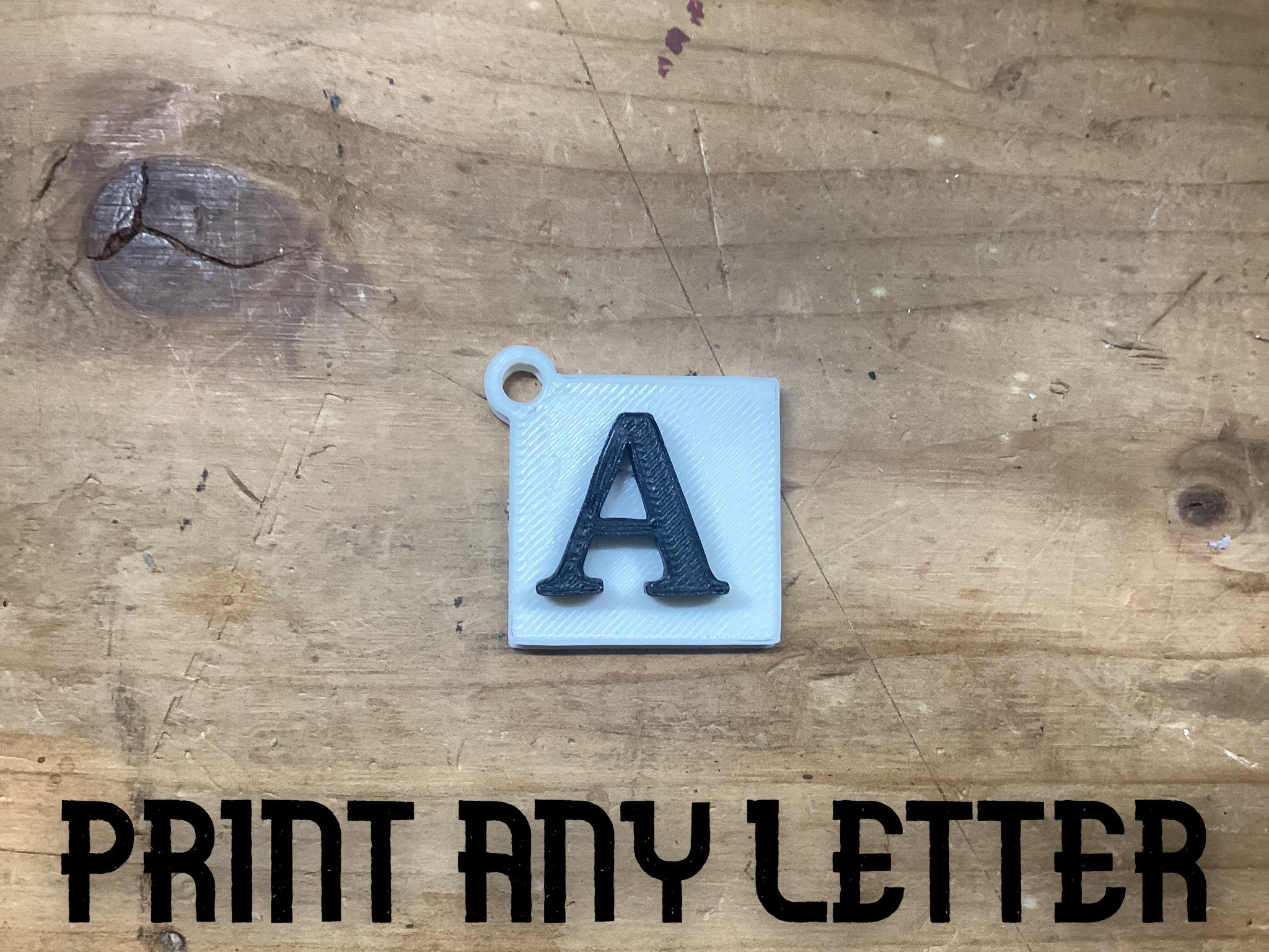 Customizable Initial Keychains - Print Any Letter!