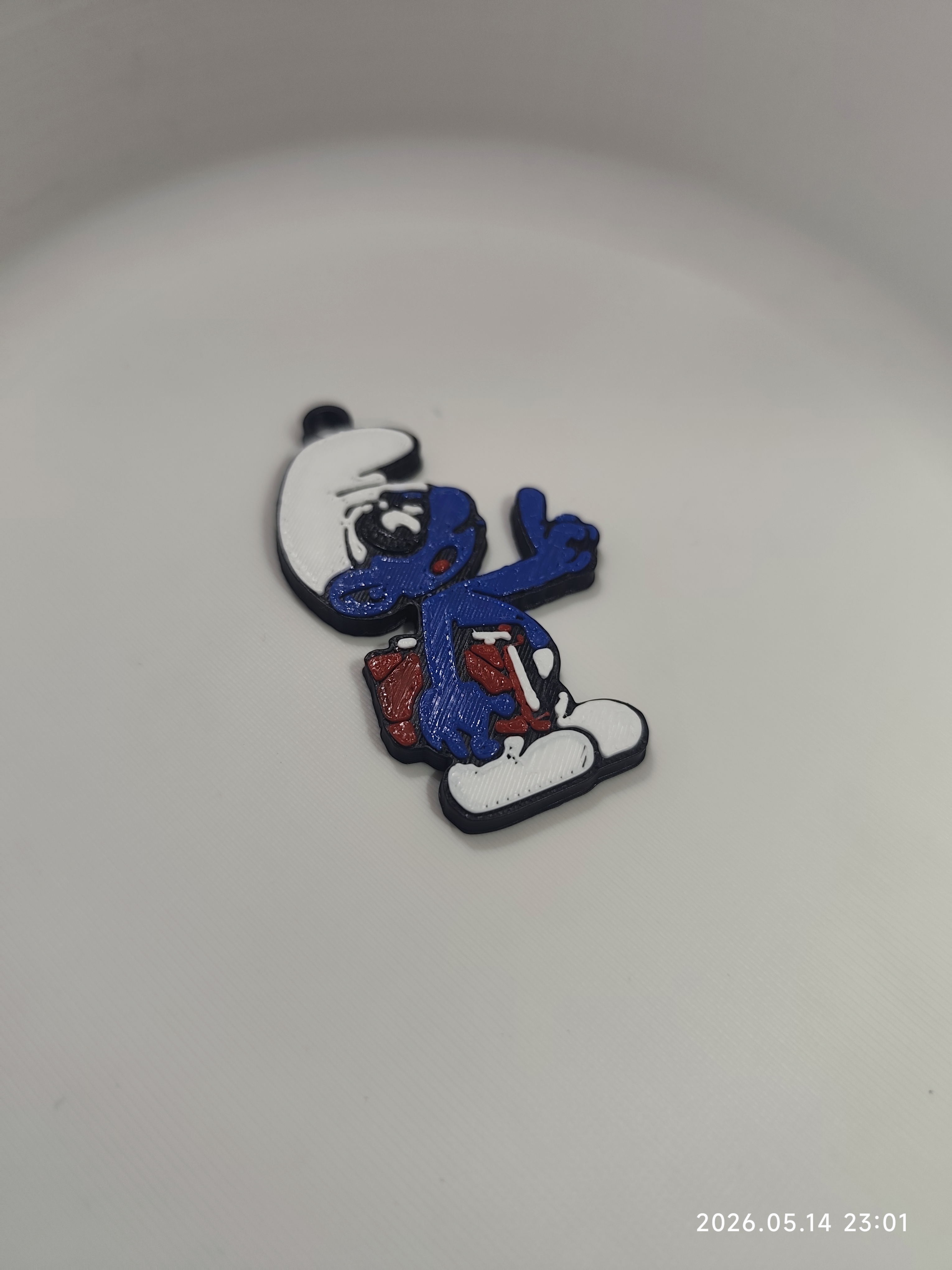 Brainy Smurf keychain