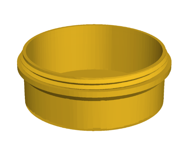 Miniatura 2 do modelo 3D round box with threaded lid