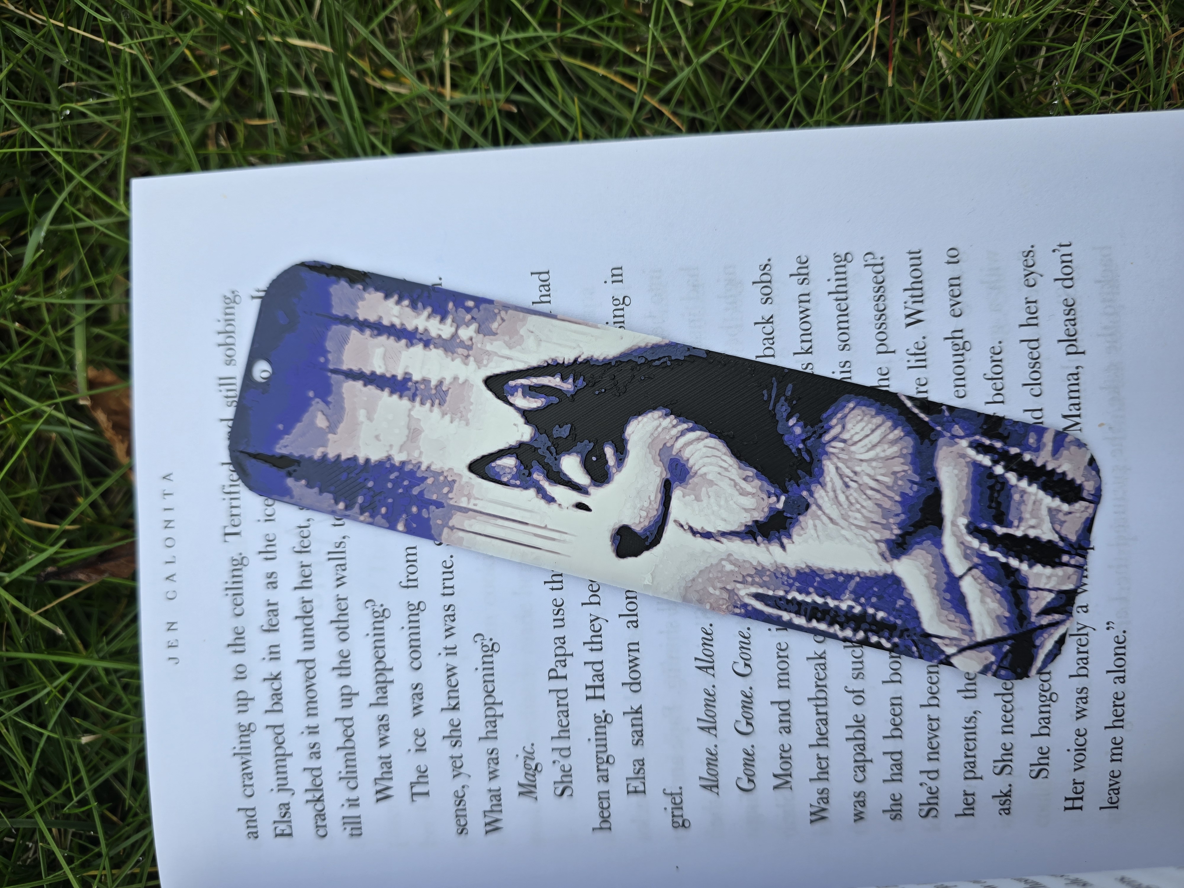 Violet Husky 3D Printed Bookmark – HueForge Multi-Color Design
