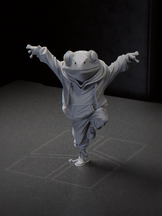Dancing Frog Figurine Animal Collectible 3D Printable 3D model by José Pedro