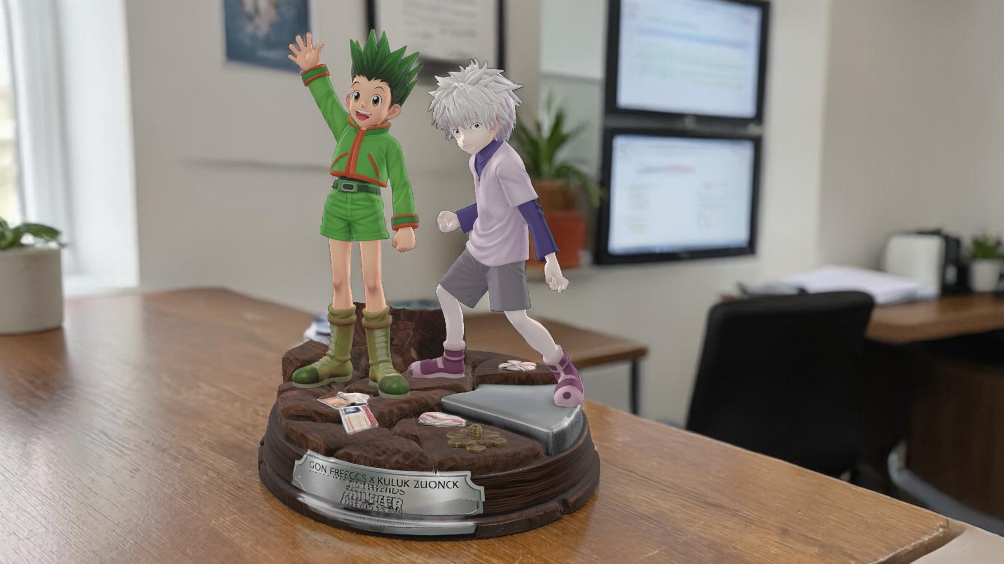 Gon Freecss & Killua Zoldyck Diorama Sculpture | Hunter x Hunter 3D Printing STL Model Files