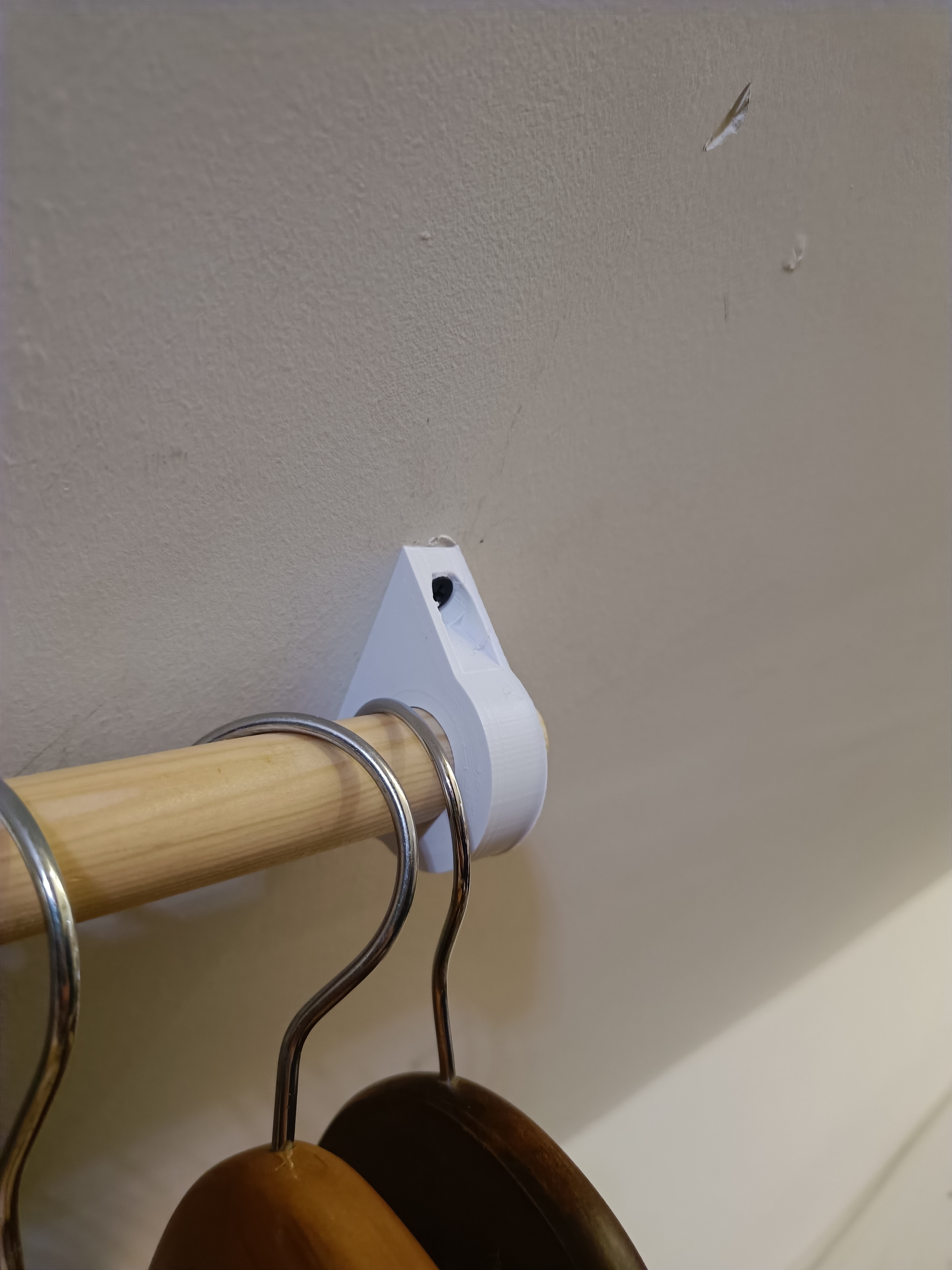 Rod Wall Holder, close to wall 22 mm diameter rod, adjustable!