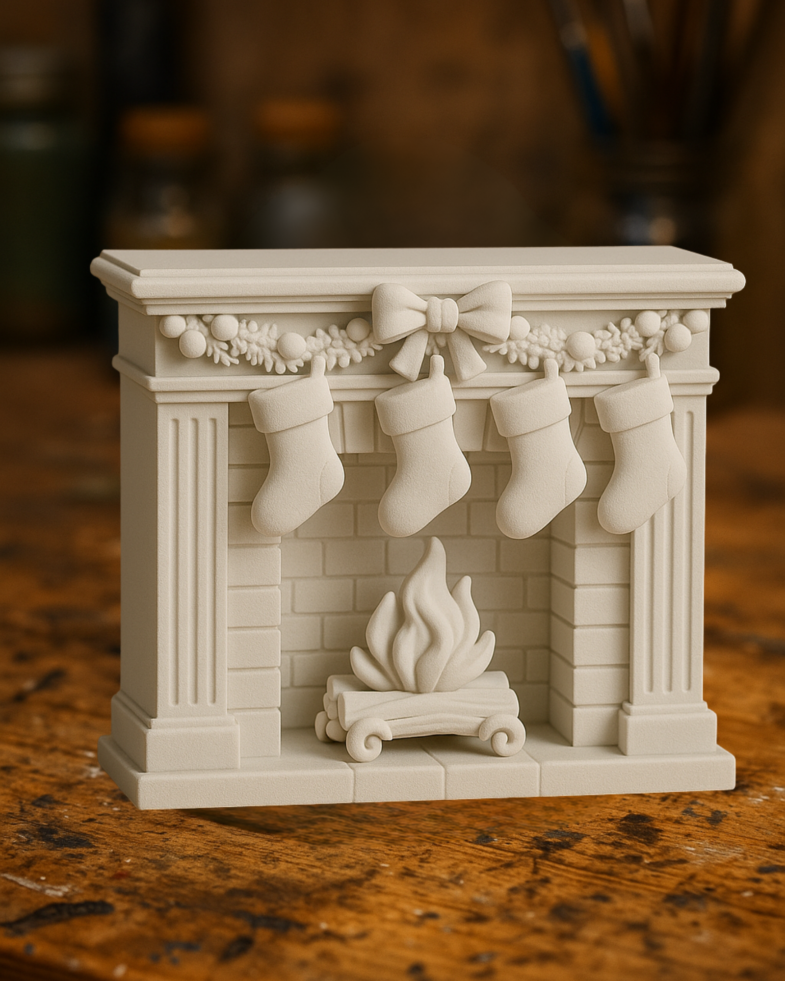 Christmas Fireplace Decoration