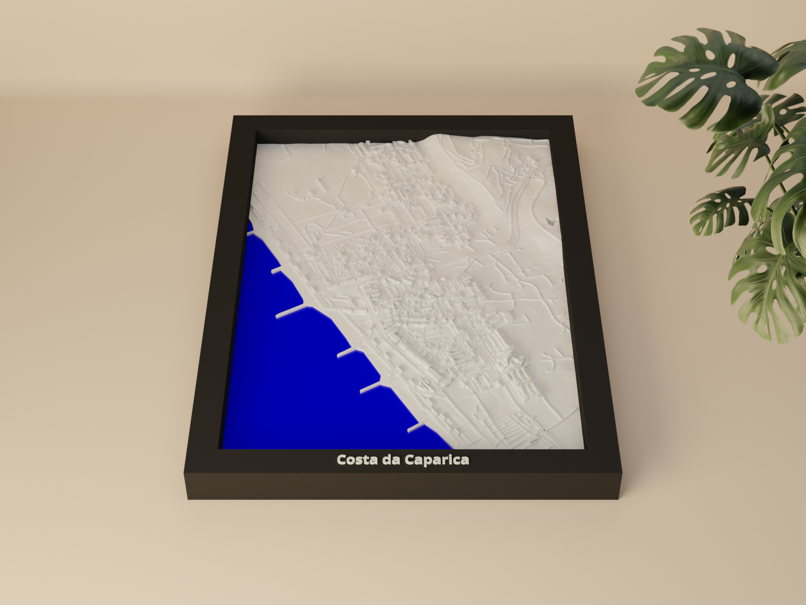 Costa da Caparica, Portugal - 3D Miniature