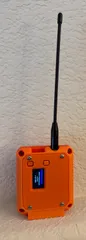 Heltec Mesh Node T096 case for lipo battery and external antenna with base