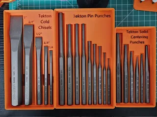 TEKTON Cold Chisel Set – 3-Piece (1/4", 3/8", 1/2") – 5160 High Carbon Steel – Made In USA | PNC91002