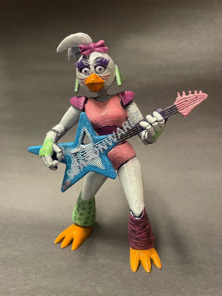 Glamrock Chica - FNAF Security Breach Figurine by seasonwarez