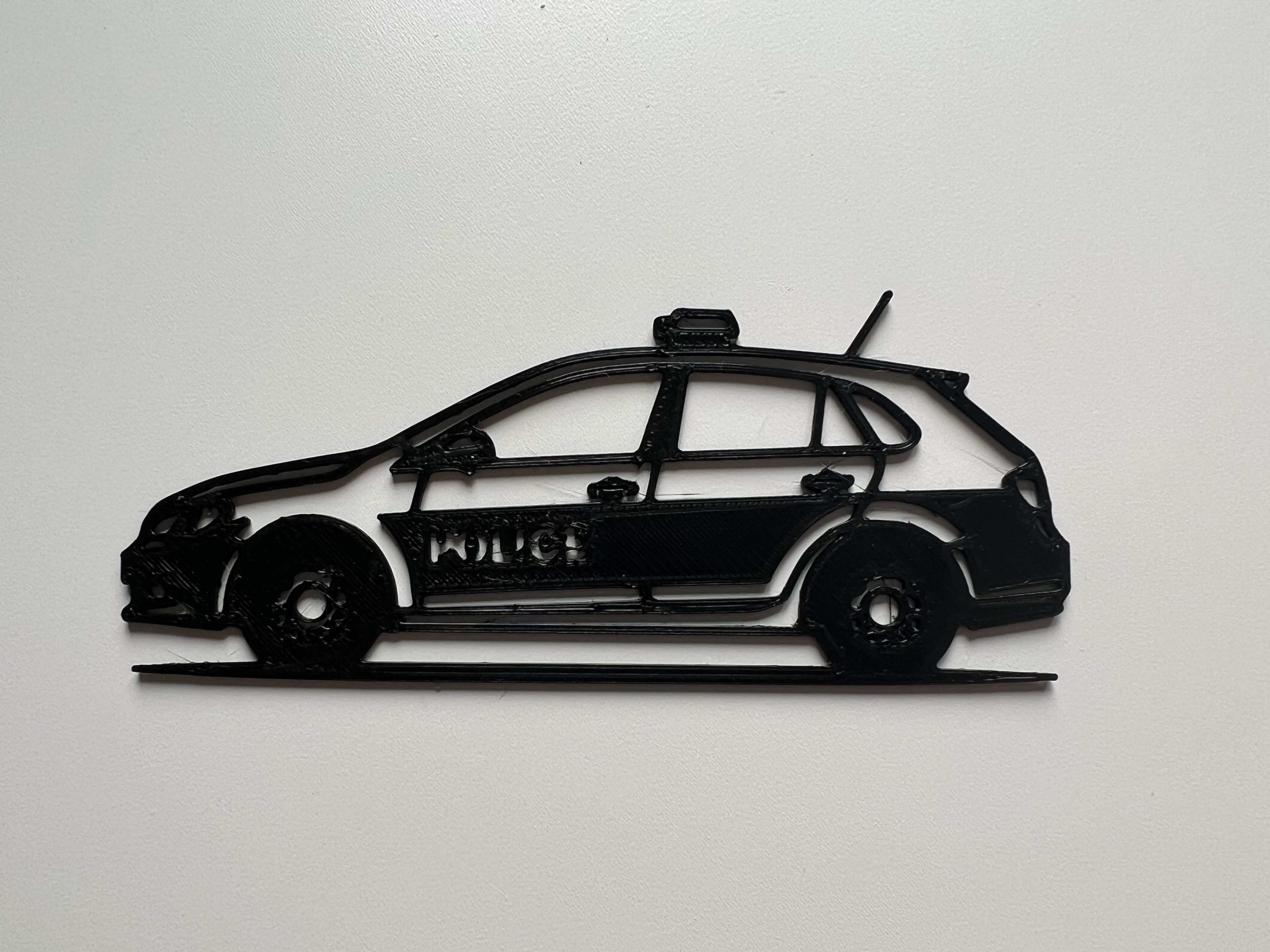 Police Car Wall Art #2