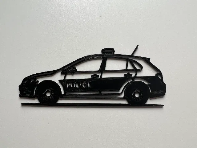 Police Car Wall Art #2