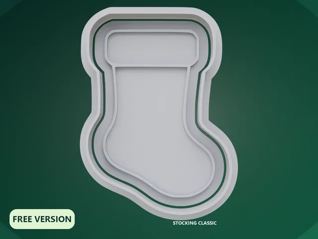 Christmas Stockings Cookie Cutter STL – 3D Print Biscuit Mold
