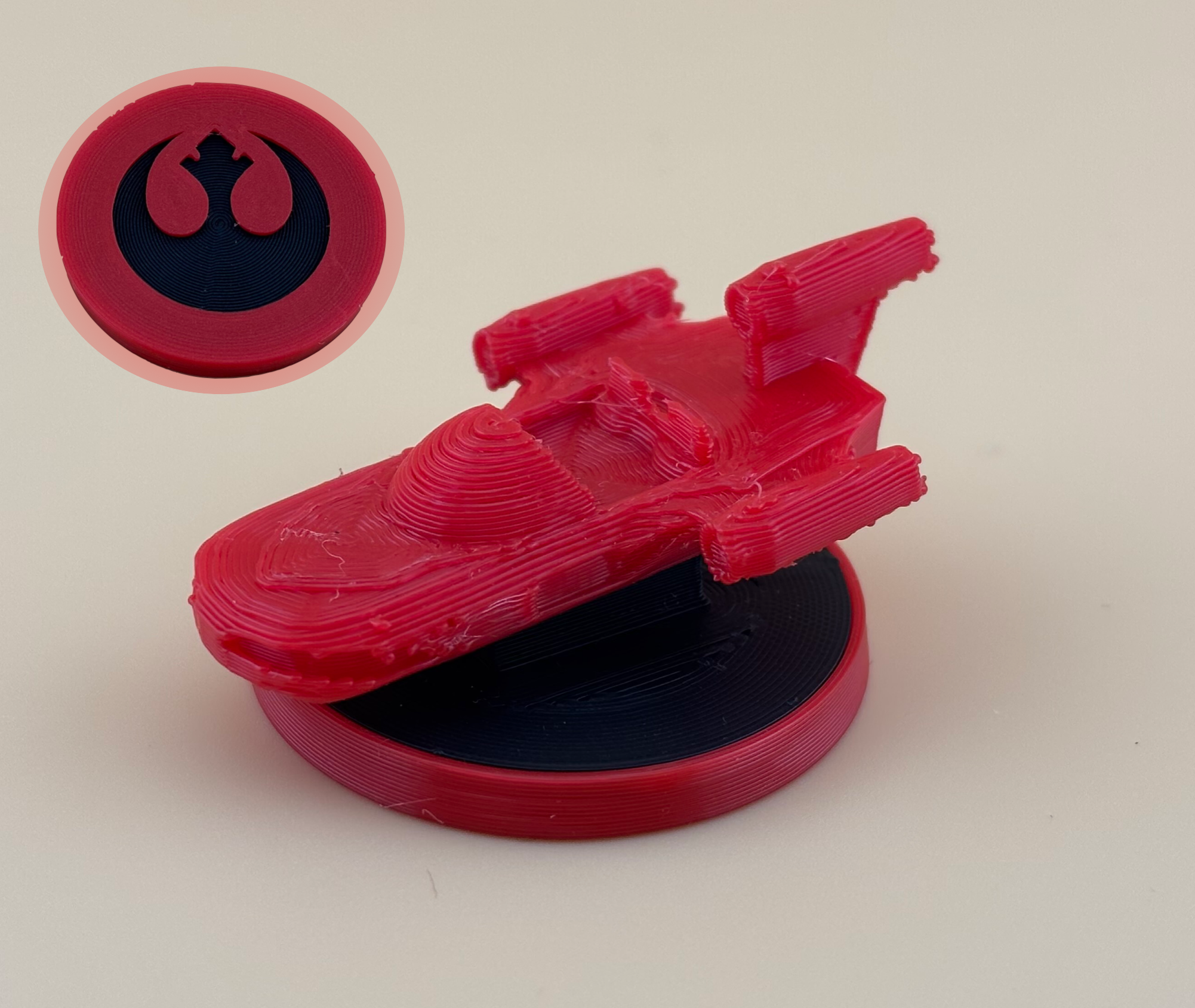 Crash Derby - Star Wars Land Speeder Custom Board Game Piece plus Logo Base Plate