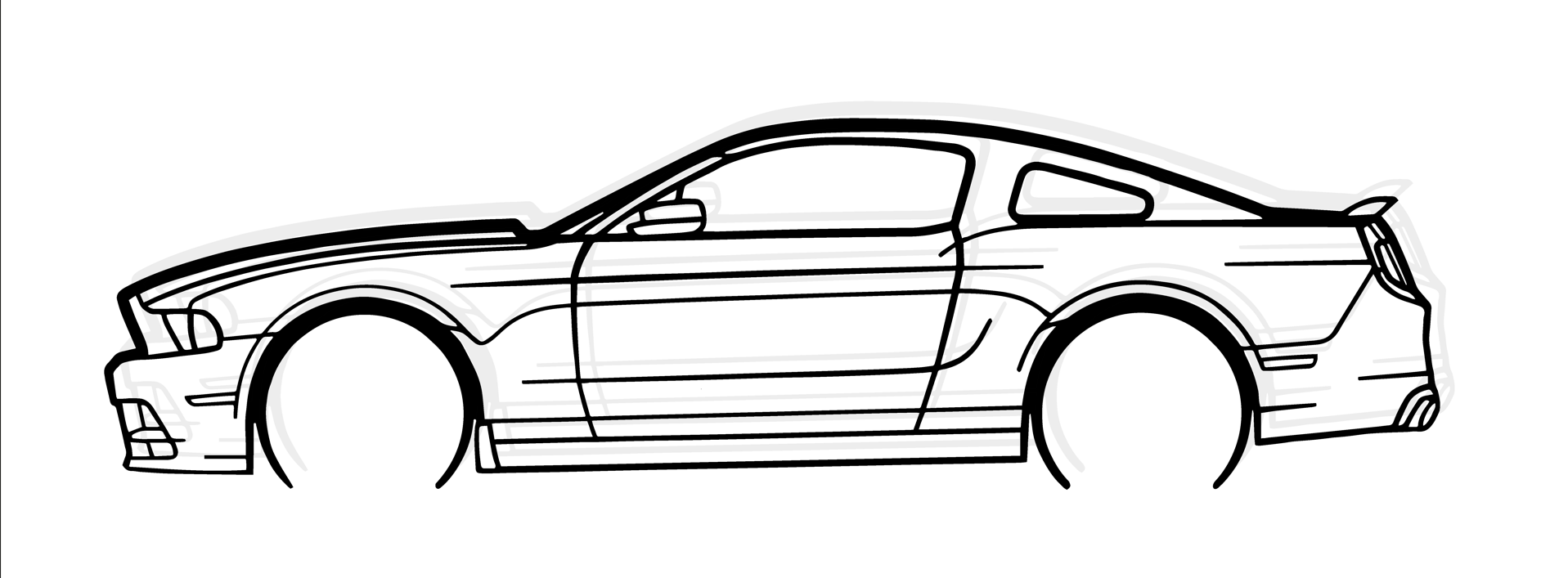 2013 Ford Mustang Wallart Silhouete
