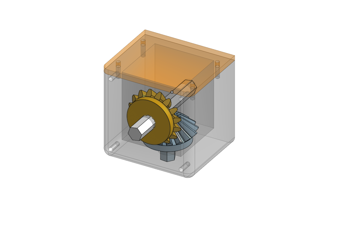 90 degree gearbox, 1:1 ratio, .5in hex input/output
