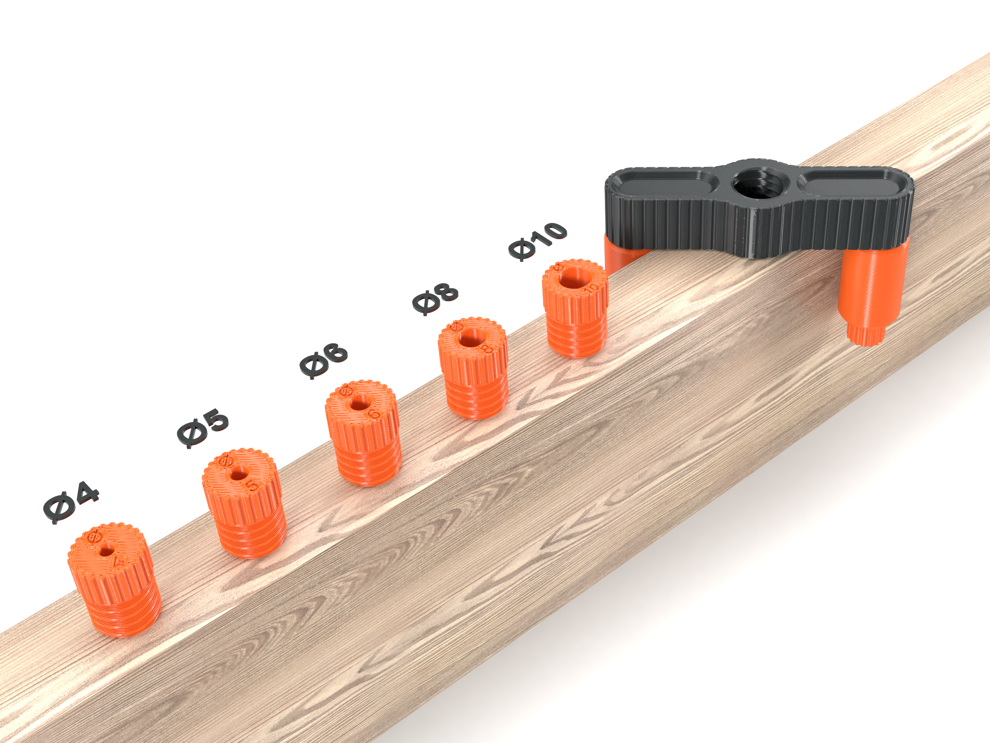 Miniatura 4 do modelo 3D Self-centering drill guide