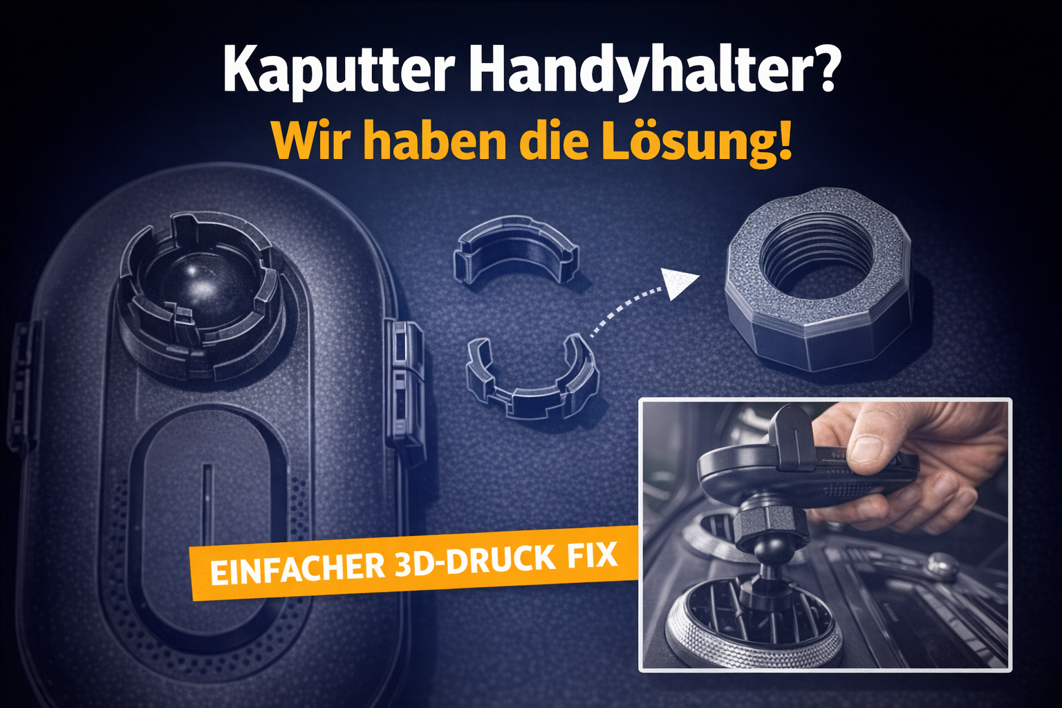 Replacement Nut for Phone Holder - Ersatzmutter für Handyhalter 3D model