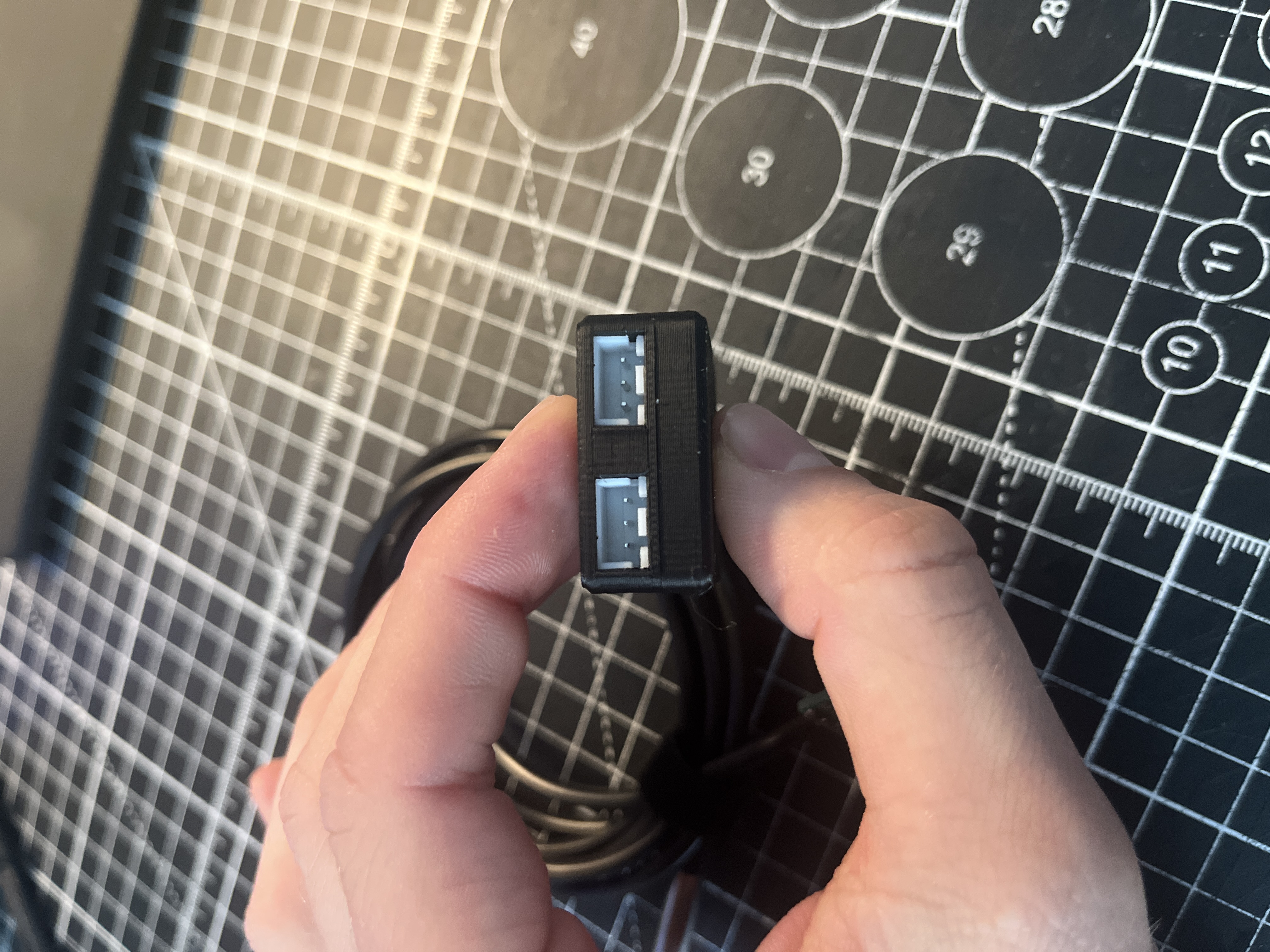 Wemos board case (USB-C + 2x JST) 3D model