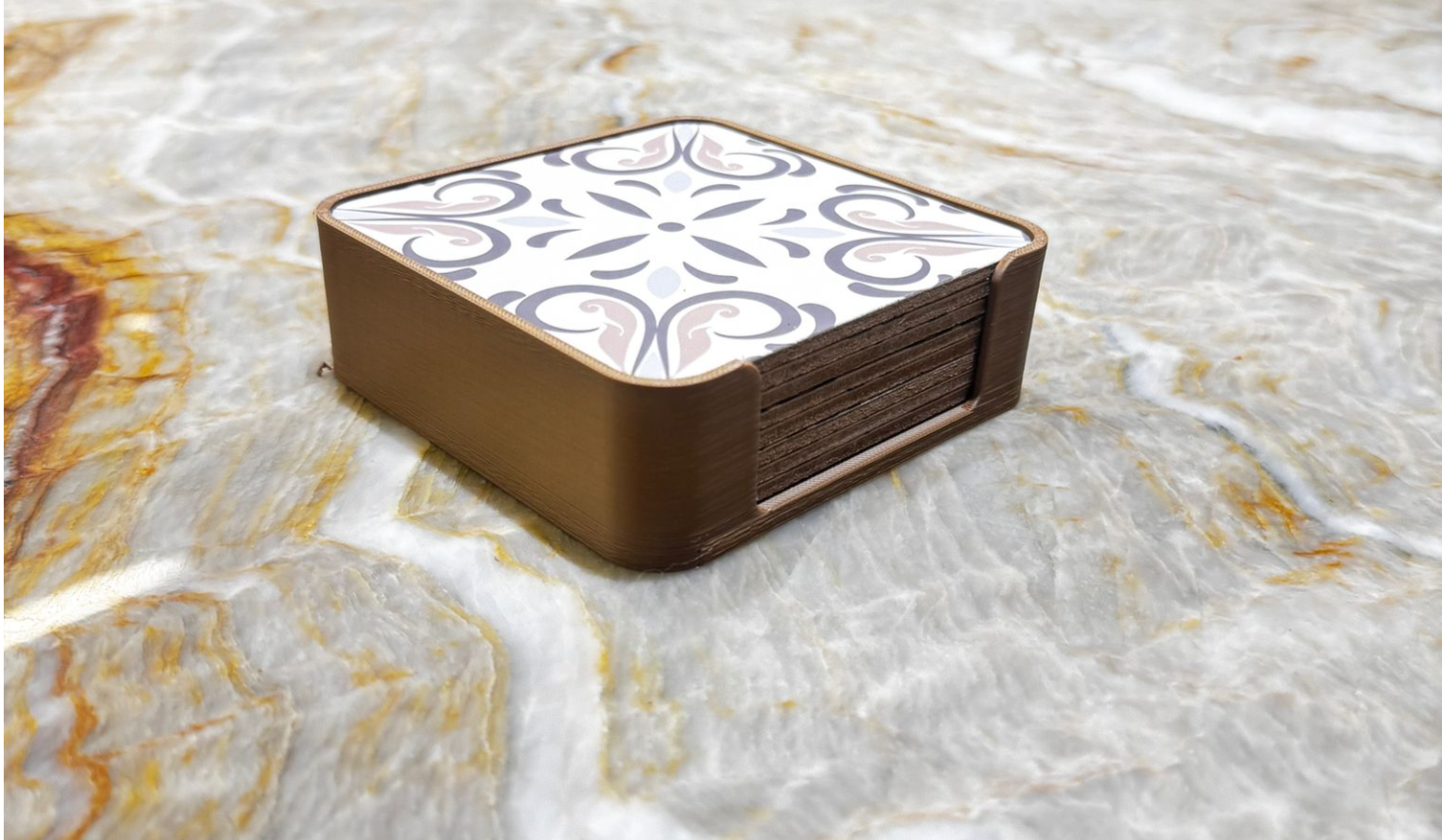 Minimalist Coaster Holder – Fits 10×10 cm Coasters