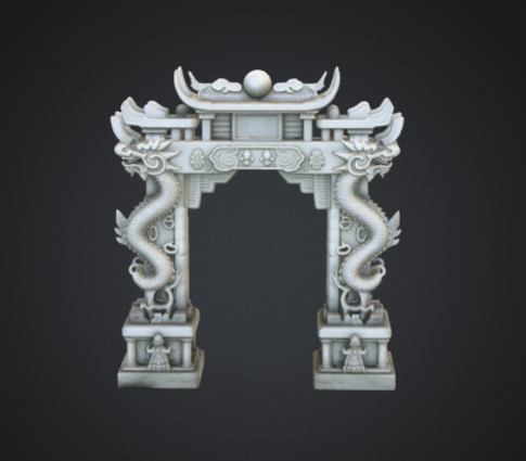 Asian Dragon Temple Gate – Ornate Mythical Dragon Archway