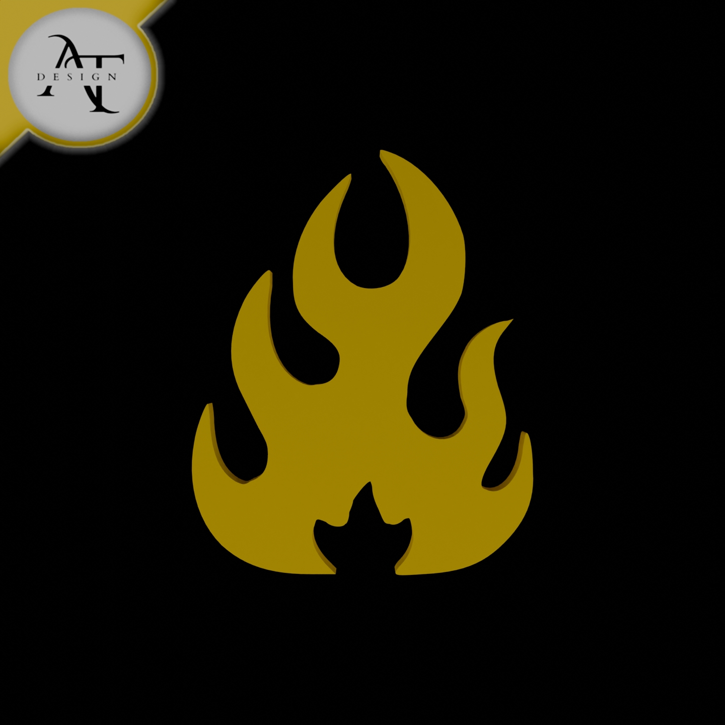 Simple Flame Symbol - 2D Art