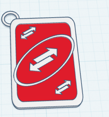 uno reverse card key chain
