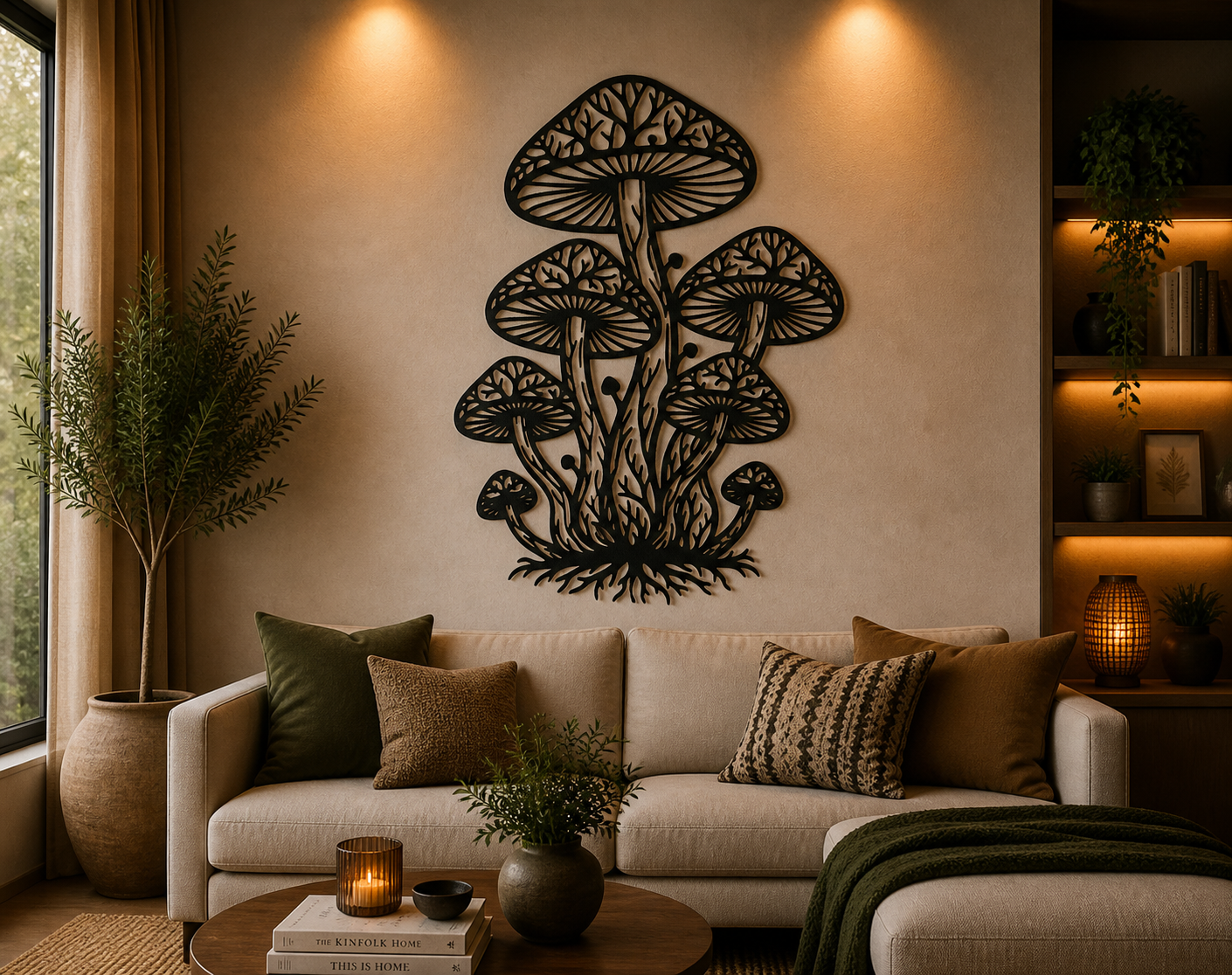 Mystic Forest Mushrooms 2D Wall Art