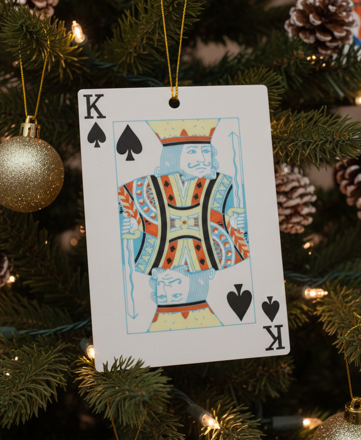 Spades Playing Cards Christmas Tree Ornaments