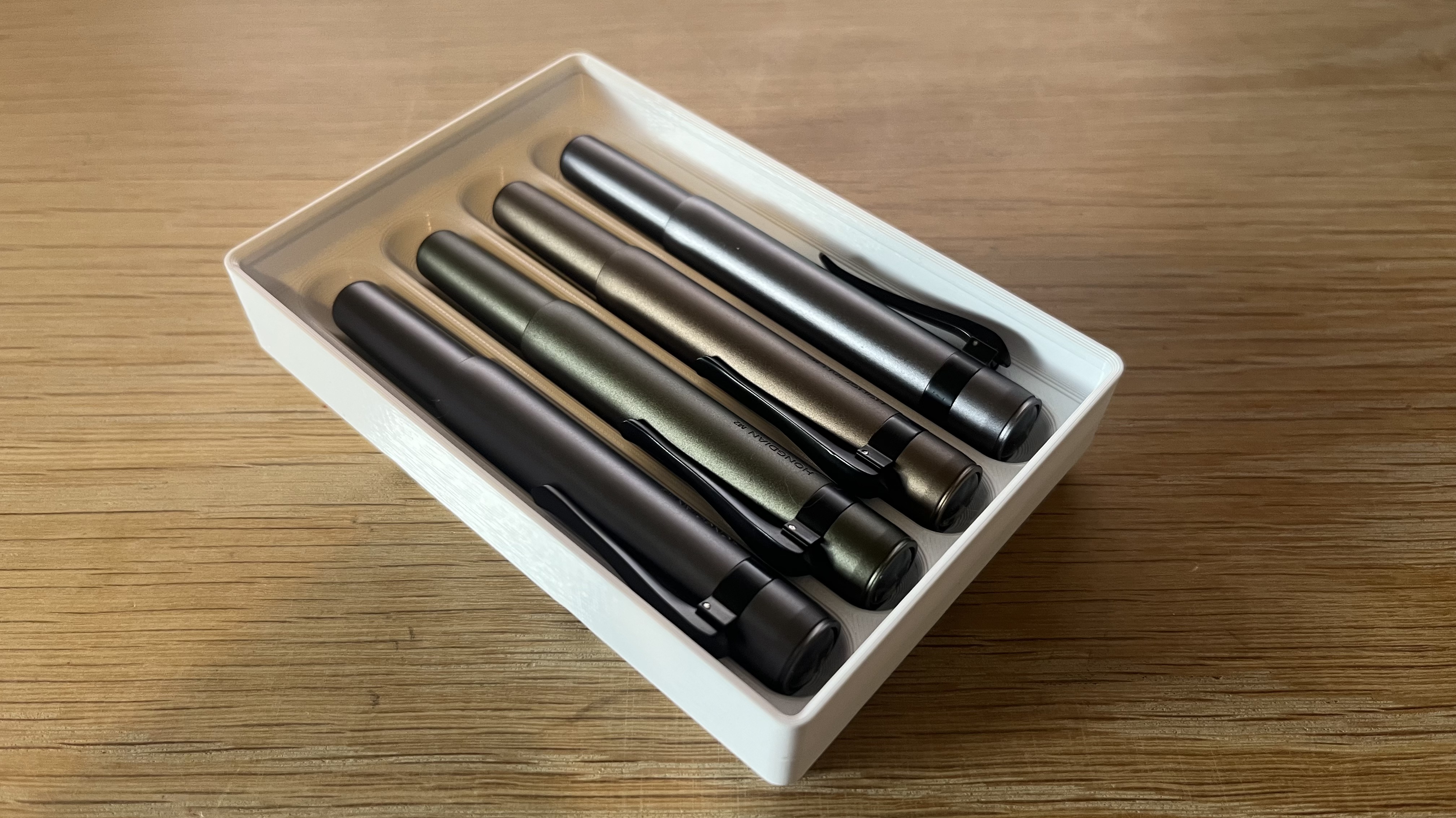 Gridfinity 2x3x3 Fountain Pen Tray for 4x Pocket Pens