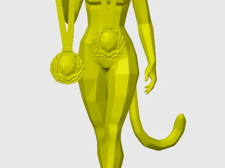 Low-poly catgirl 3