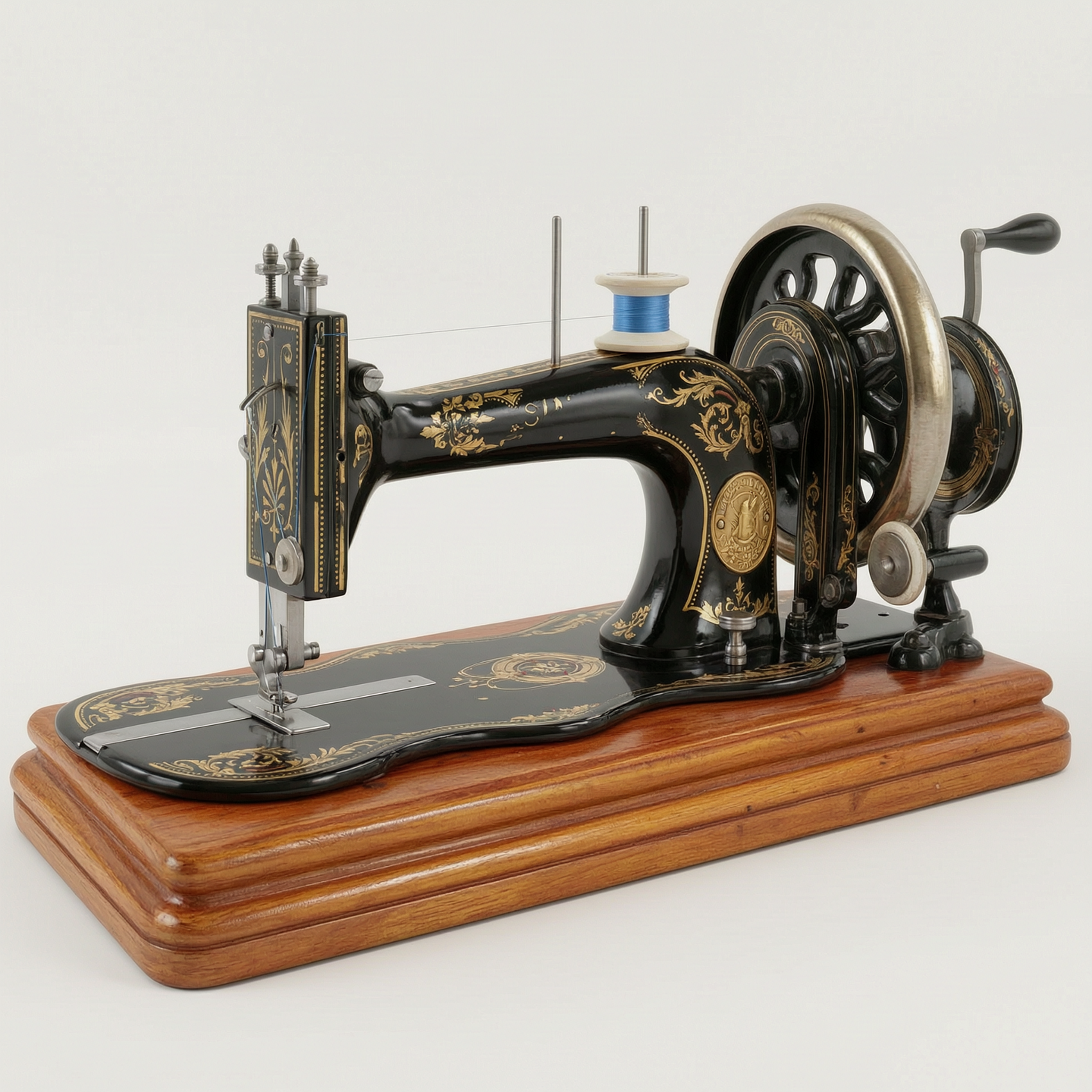 Victorian Art - Inventions - Singer Model 12 Fiddle Base Sewing Machine