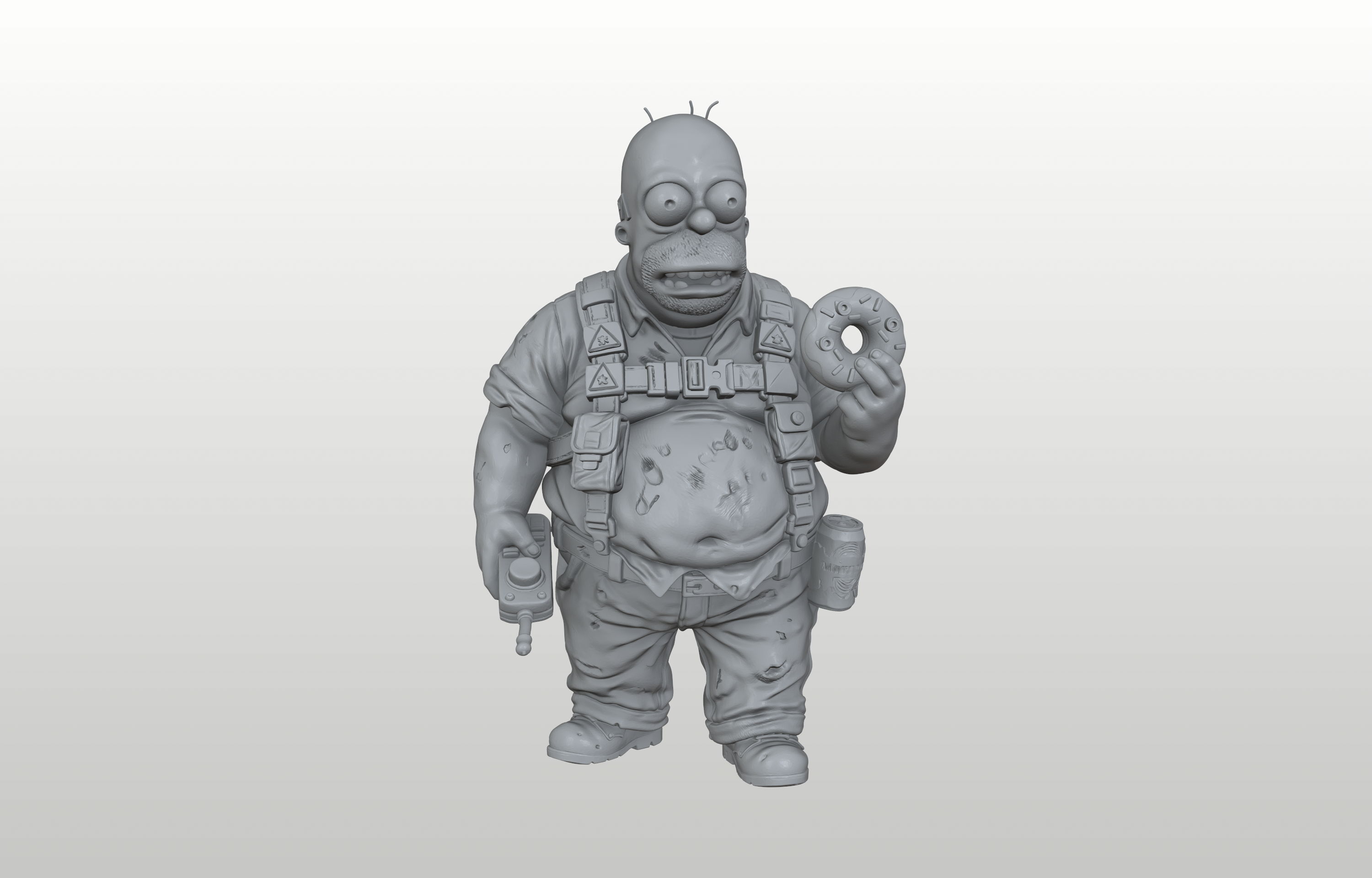 Nuclear Safety Inspector - Homer Simpson Miniature RPG - Pre-Supported