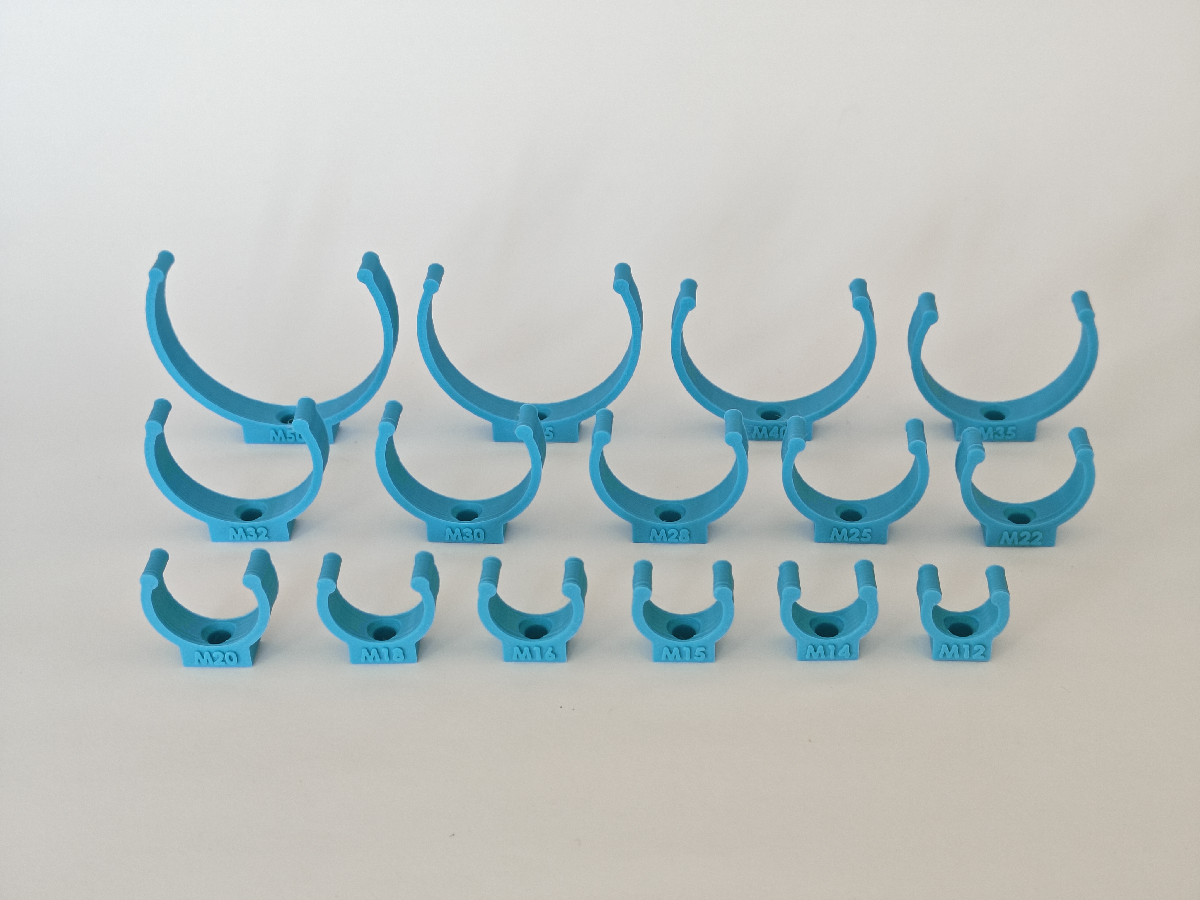Snap-Fit Pipe Mounts | 15 Sizes 12-50 mm | M4 Screw