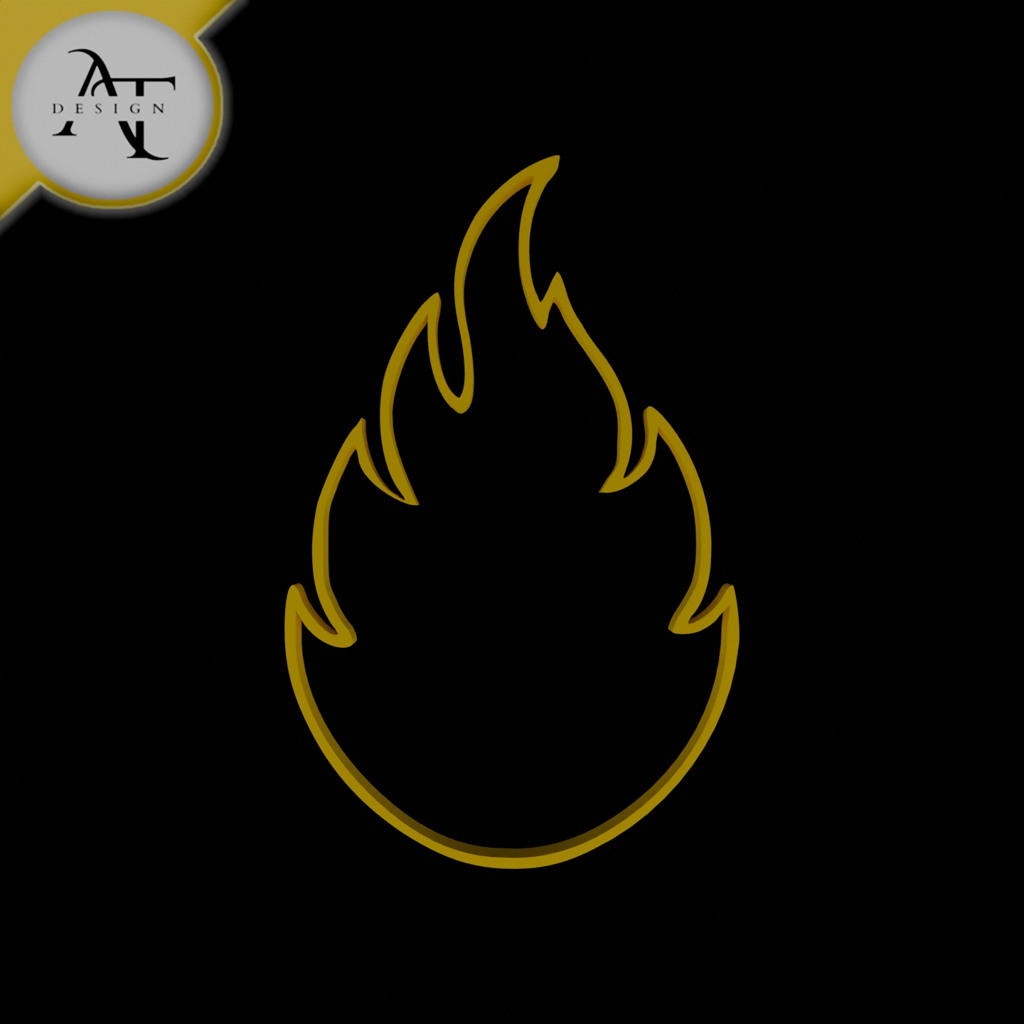 Simple Flame Symbol - 2D Art