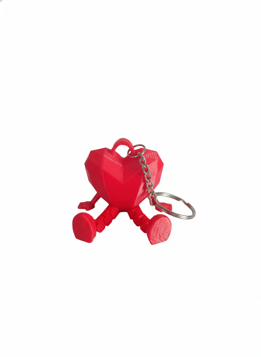 SITTING HEART WITH KEYCHAIN HOLE