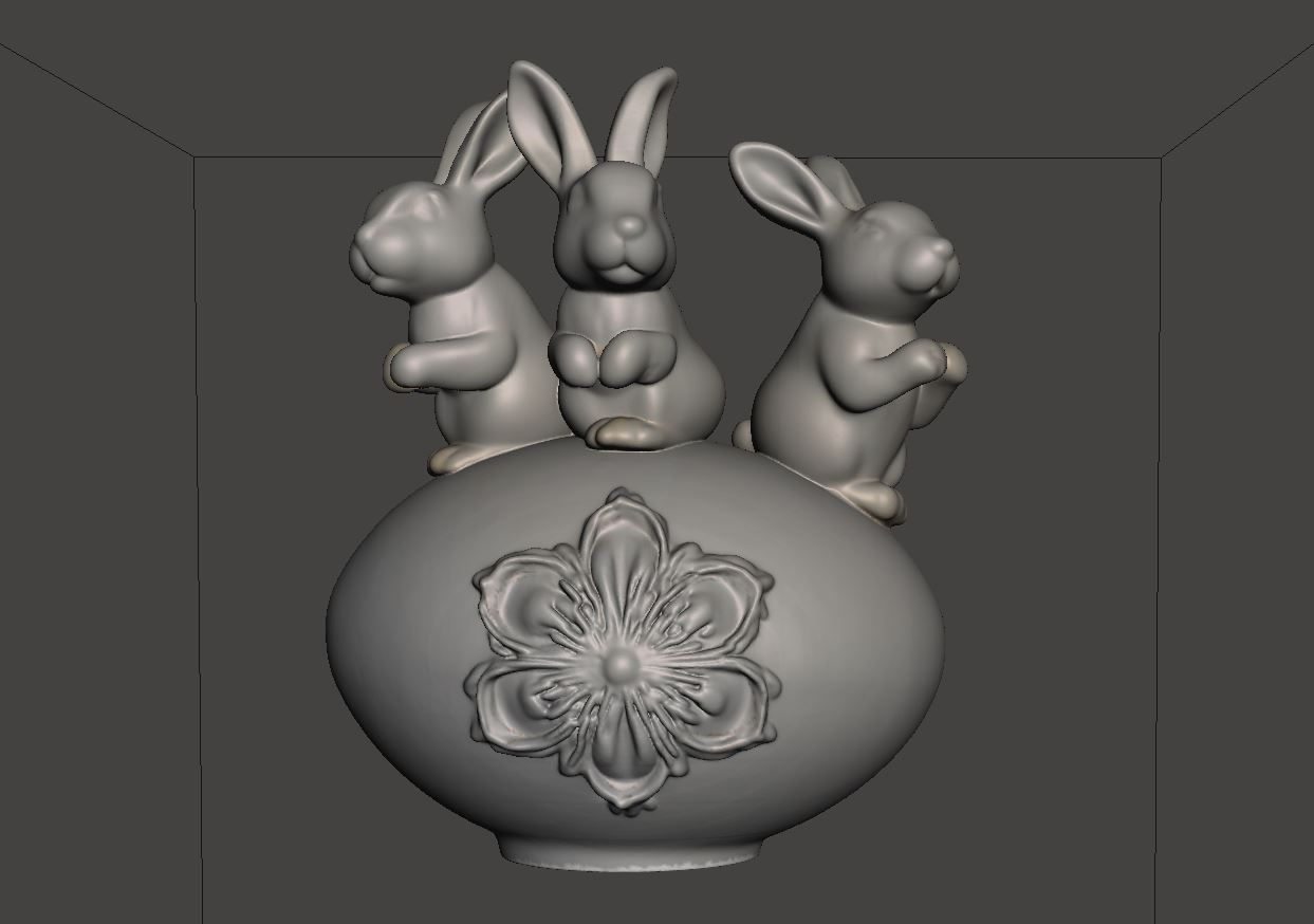 Three Easter Bunnies on the Egg — miniatura 3