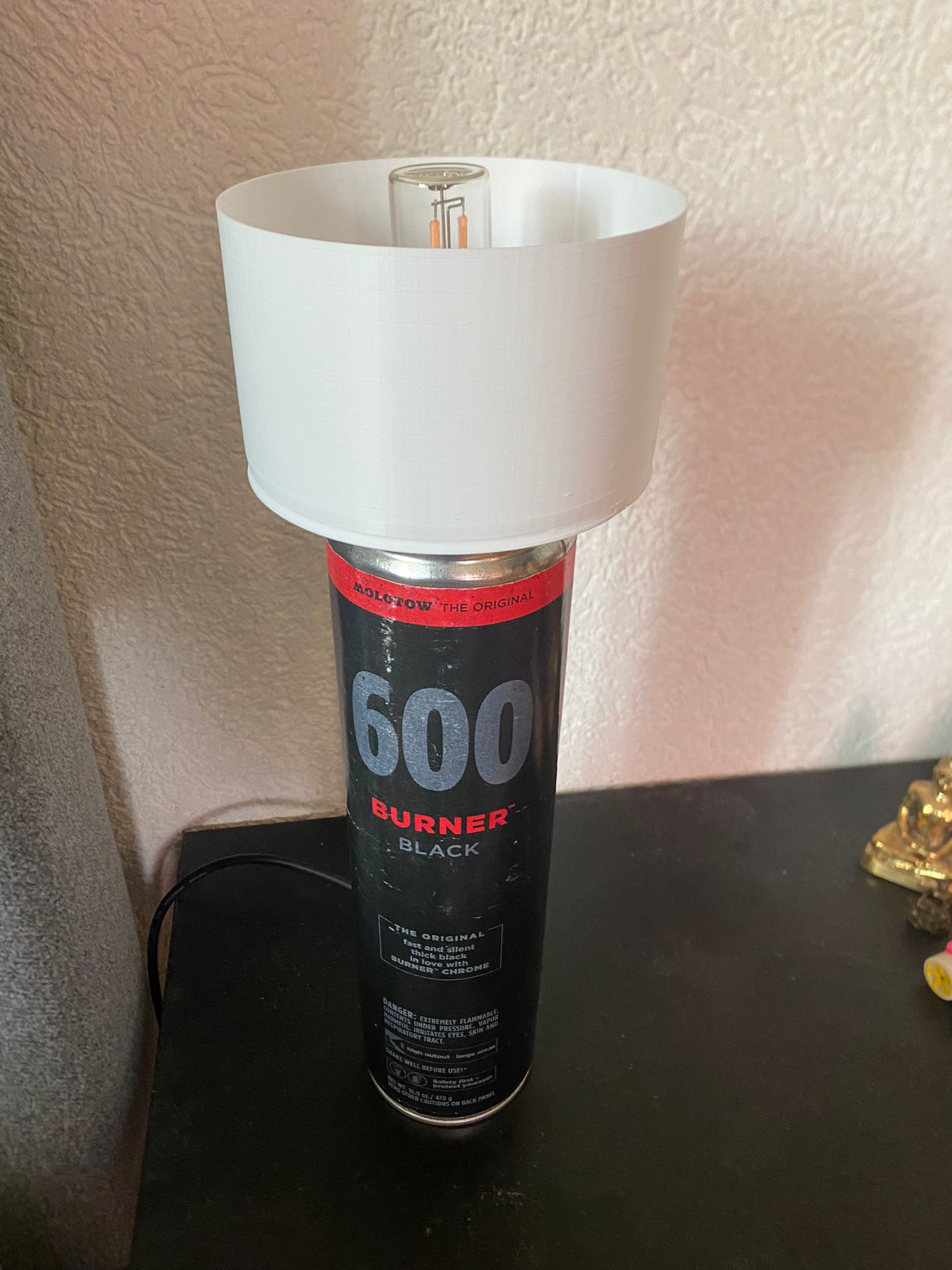 Spraypaint lampshade