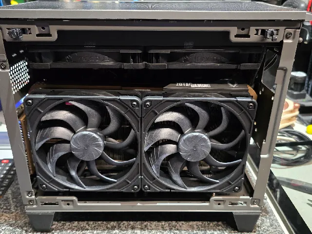 Zotac Solid RTX5080 deshroud and 140mm fan conversion