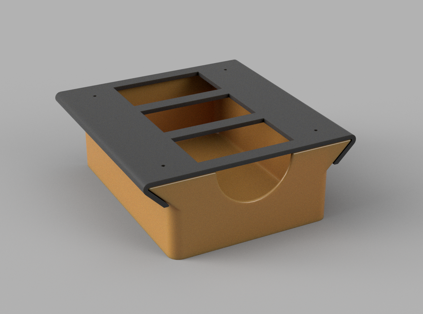 Under desk drawer (no supports)