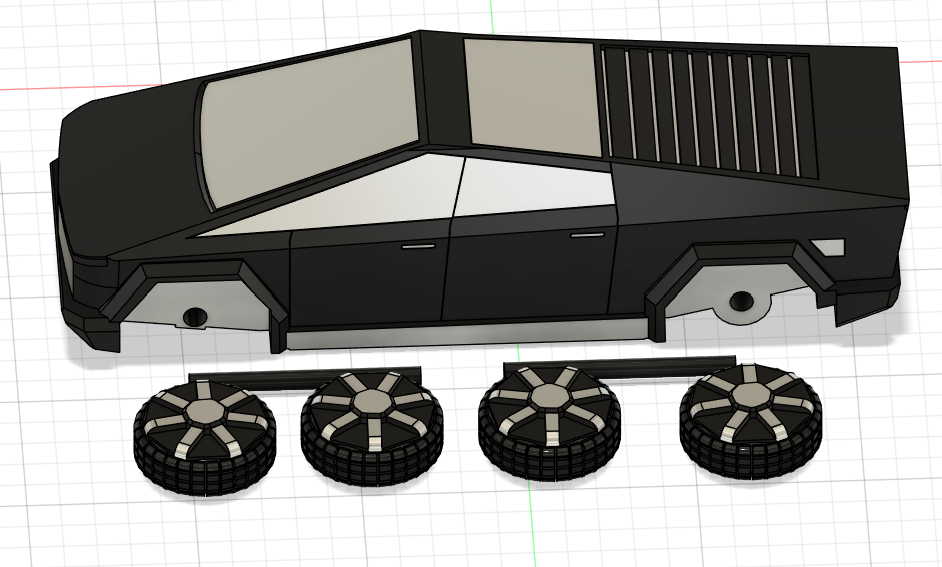 cyber truck with working wheels